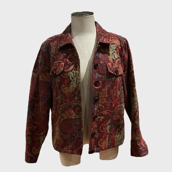 Coldwater Creek Vintage Tapestry Jacket Blazer Women’s Large - Picture 1 of 5